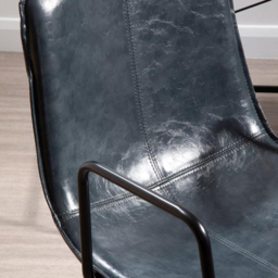 Premier Housewares Branson Grey Leather Swivel Office Chair - Size: 48 x 59 x 91cm - Interiors by Premier - Wilko - thumbnail 7
