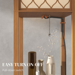 Portland 3 Shelf Natural Floor Lamp - Size: 160 x 26 x 26cm - Brown - Wilko - thumbnail 6