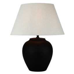 Navarre Table Lamp - Black - Wilko - thumbnail 3