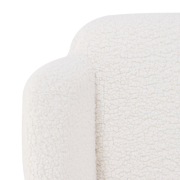 Living and Home White Sherpa Fleece Upholstered Leisure Chair - Size: Single - Wilko - thumbnail 7