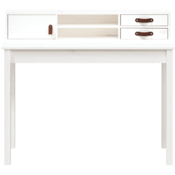 vidaXL Single Door 2 Drawer Single Shelf Office Desk White - Size: 93 x 110 x 50cm - Wilko - thumbnail 5