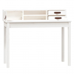 vidaXL Single Door 2 Drawer Single Shelf Office Desk White - Size: 93 x 110 x 50cm - Wilko - thumbnail 6