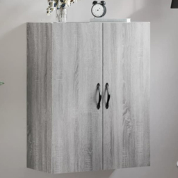 vidaXL 2 Door Grey Sonoma Wall Mounted Cabinet - Size: 90 x 69.5 x 34cm - Wilko - thumbnail 1