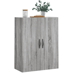 vidaXL 2 Door Grey Sonoma Wall Mounted Cabinet - Size: 90 x 69.5 x 34cm - Wilko - thumbnail 4