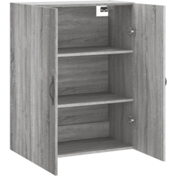 vidaXL 2 Door Grey Sonoma Wall Mounted Cabinet - Size: 90 x 69.5 x 34cm - Wilko - thumbnail 5
