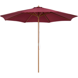 Outsunny Wine Red Fir Wooden Parasol 3m - Wilko - thumbnail 1