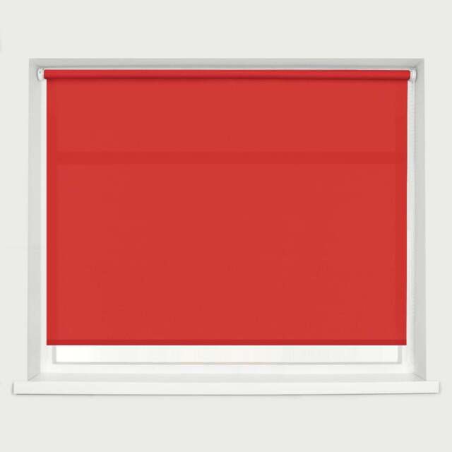 Caecus Straight Edge Roller Blind Red 180cm - Wilko - image 1