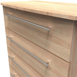 Crowndale Sherwood 5 Drawer Bardolino Oak Chest of Drawers - Brown - Wilko - thumbnail 6