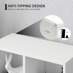 HOMCOM 5 Shelf White Bookshelf - Size: 80 x 24 x 50cm - Wilko - thumbnail 7