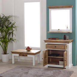 Brooklyn Alfie Single Shelf Solid Mango Wood Mirror Frame - Brown - Wilko - thumbnail 7