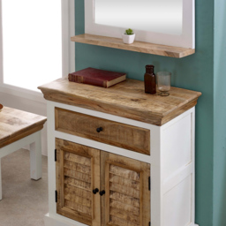 Brooklyn Alfie Single Shelf Solid Mango Wood Mirror Frame - Brown - Wilko - thumbnail 5