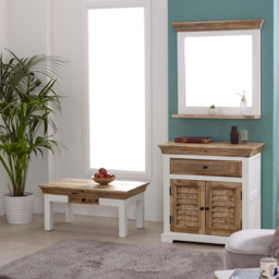 Brooklyn Alfie Single Shelf Solid Mango Wood Mirror Frame - Brown - Wilko - thumbnail 6