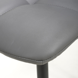 Madison Set of 4 Leather Effect Grey Dining Chairs - Size: Set of 2 - Shankar - Wilko - thumbnail 7