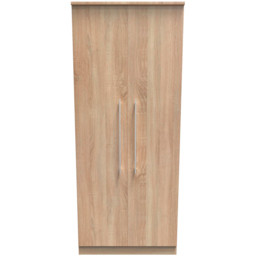 Crowndale Sherwood 2 Door Bardolino Oak Double Wardrobe - Brown - Wilko - thumbnail 3