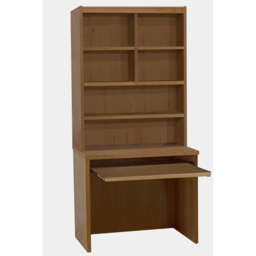 R White Cabinets 6 Shelf Home Office Desk with Keyboard Tray and Hutch Brown - Size: 182.8 x 85 x 54cm - Wilko - thumbnail 3