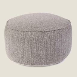 Kaikoo Grey Boucle Round Drum Bean Bag - Cream - Wilko - thumbnail 3