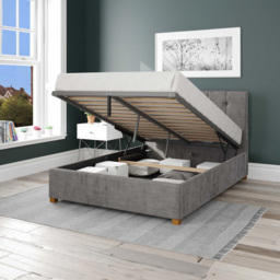 Aspire Hepburn Single Silver Firenze Velour Ottoman Bed - Aspire Beds - Wilko - thumbnail 3