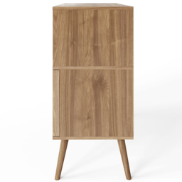 GFW Rowan Oak Louvered Compact Sideboard - Size: 84 x 80 x 39cm - Brown - Wilko - thumbnail 6