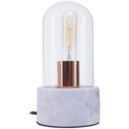 Premier Housewares Bell Lamp with Grey Marble Base - Size: 12 x 12 x 24cm - Wilko - thumbnail 3