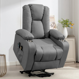 Artemis Home Hartville Grey Massage and Heat Electric Recliner Chair - Size: Single - Wilko - thumbnail 4