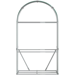 vidaXL Green Galvanised Steel Firewood Log Holder 210 x 120 x 45cm - Wilko - thumbnail 4