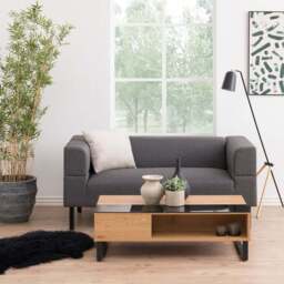 Florence Azalea Single Shelf Black and Oak Lift Up Coffee Table - Brown - Furniture To Go - Wilko - thumbnail 6