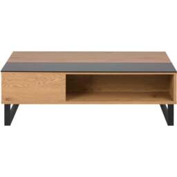 Florence Azalea Single Shelf Black and Oak Lift Up Coffee Table - Brown - Furniture To Go - Wilko - thumbnail 3