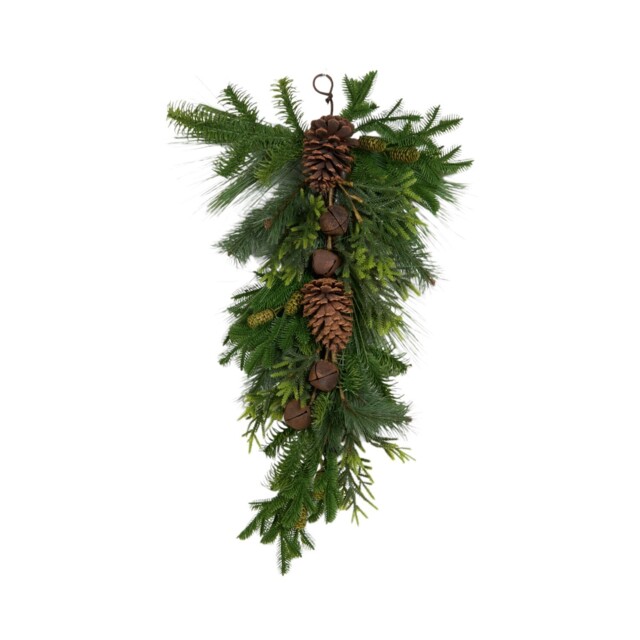 Pinecone and Bells Door DropGreen and Brown - Wilko - image 1