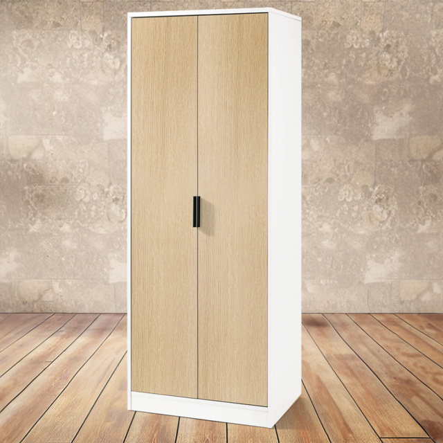 Julian Bowen Alba 2 Door White and Oak Wardrobe - Wilko - image 1
