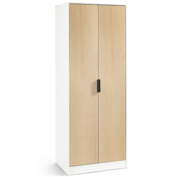 Julian Bowen Alba 2 Door White and Oak Wardrobe - Wilko - thumbnail 3