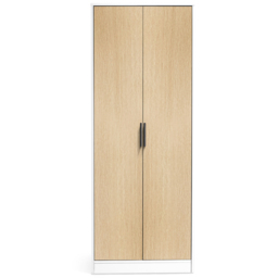 Julian Bowen Alba 2 Door White and Oak Wardrobe - Wilko - thumbnail 4
