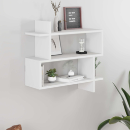 Decortie Paralel 2 Shelf White Wall Mounted Bookcase - Wilko - thumbnail 4