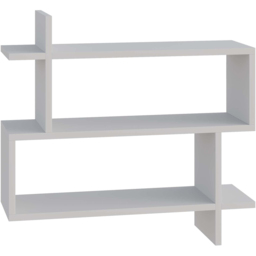 Decortie Paralel 2 Shelf White Wall Mounted Bookcase - Wilko - thumbnail 6