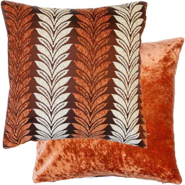 Serene Trellis Burnt Orange Cushion Cover 43 x 43cm - Wilko - image 1