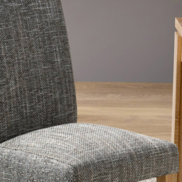 Karta Set of 2 Grey Tweed Dining Chair - Wilko - thumbnail 3