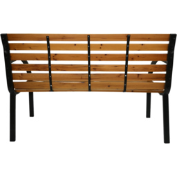 Samuel Alexander Ambleside Metal and Wood Garden Bench - Size: 2 Seater - Brown - Wilko - thumbnail 5