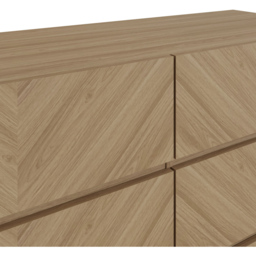 GFW Catania 6 Drawer Euro Oak Wood Chest of Drawers - Brown - Wilko - thumbnail 5