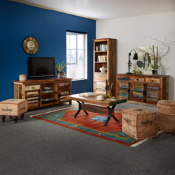 Brooklyn Camea 3 Door 3 Drawer Wooden Sideboard - Brown - Wilko - thumbnail 7
