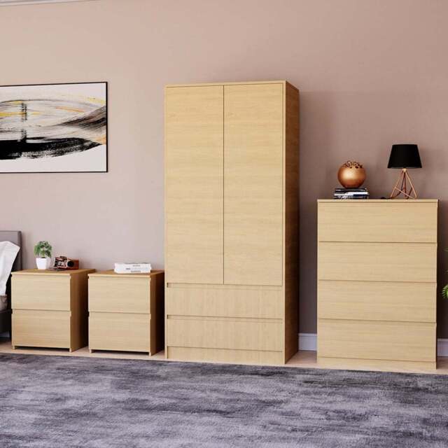 VIDA DESIGNS Denver Pine 4 Piece Bedroom Furniture Set - Wilko - image 1