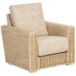 Desser Furniture Burford Natural Rattan and Farrow Chair - Size: 94 x 90 x 96cm - Cream - Wilko - thumbnail 3
