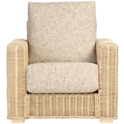 Desser Furniture Burford Natural Rattan and Farrow Chair - Size: 94 x 90 x 96cm - Cream - Wilko - thumbnail 4