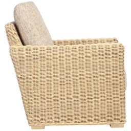 Desser Furniture Burford Natural Rattan and Farrow Chair - Size: 94 x 90 x 96cm - Cream - Wilko - thumbnail 5