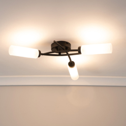 ValueLights Maya Matt Black 3 Way Curved Cross Over Flush LED Ceiling Light - Size: 10 x 41 x 43cm - Wilko - thumbnail 3