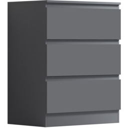FWStyle Carlton 3 Drawer Matt Grey Chest of Drawers - Wilko - thumbnail 3