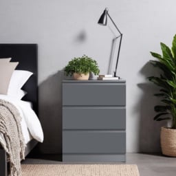 FWStyle Carlton 3 Drawer Matt Grey Chest of Drawers - Wilko - thumbnail 6