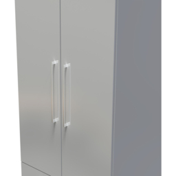 Crowndale Worcester 2 Door 2 Drawer Uniform Grey and Dusk Grey Wardrobe Ready Assembled - Size: 2 Door, 2 Drawer - Wilko - thumbnail 6