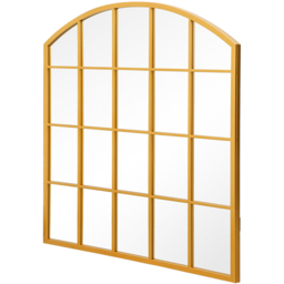 The Arcus Gold Window Metal Leaner Wall Mirror 100 x 100cm - MirrorOutlet - Wilko - thumbnail 4