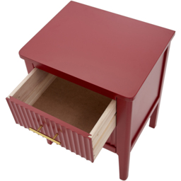 Palau 2 Drawer Red Bedside Table - Wilko - thumbnail 7