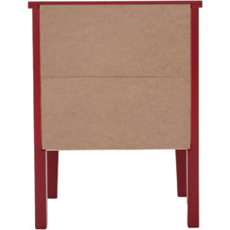 Palau 2 Drawer Red Bedside Table - Wilko - thumbnail 5