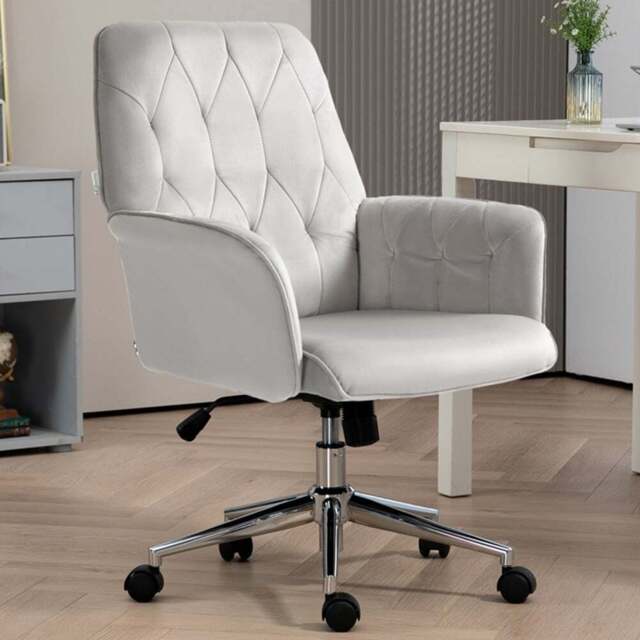 Portland Light Grey Swivel Computer Chair - Size: 66 x 68 x 101cm - Wilko - image 1